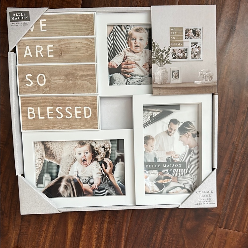 White and Brown Collage Frame